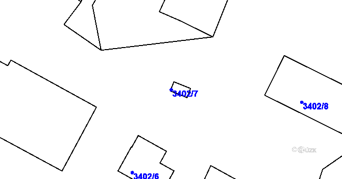 Parcela st. 3402/7 v KÚ Smržovka, Katastrální mapa
