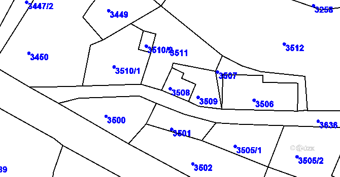 Parcela st. 3508 v KÚ Smržovka, Katastrální mapa