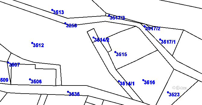 Parcela st. 3514 v KÚ Smržovka, Katastrální mapa