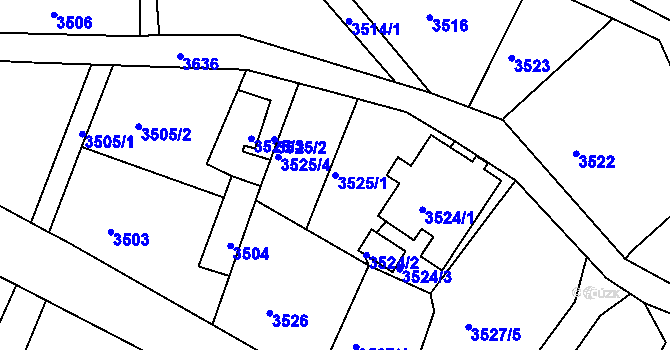 Parcela st. 3525/1 v KÚ Smržovka, Katastrální mapa