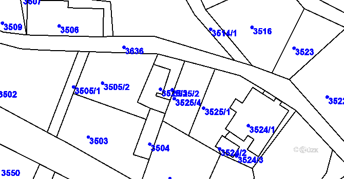 Parcela st. 3525/2 v KÚ Smržovka, Katastrální mapa
