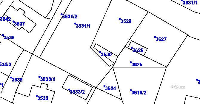 Parcela st. 3530 v KÚ Smržovka, Katastrální mapa