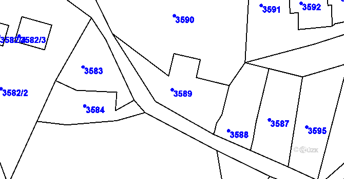 Parcela st. 3589 v KÚ Smržovka, Katastrální mapa