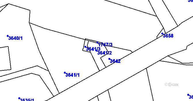 Parcela st. 3641/2 v KÚ Smržovka, Katastrální mapa