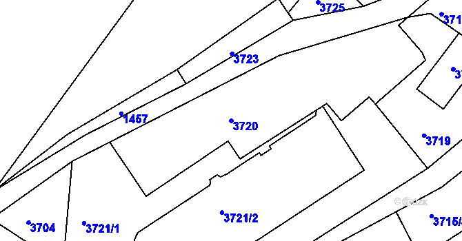 Parcela st. 3720 v KÚ Smržovka, Katastrální mapa