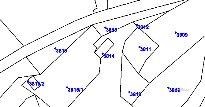 Parcela st. 3814 v KÚ Smržovka, Katastrální mapa