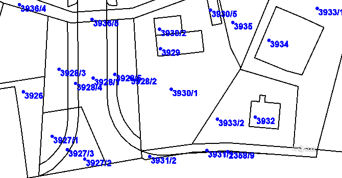 Parcela st. 3930/1 v KÚ Smržovka, Katastrální mapa