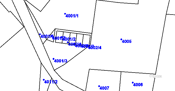 Parcela st. 4002/4 v KÚ Smržovka, Katastrální mapa