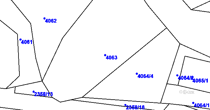 Parcela st. 4063 v KÚ Smržovka, Katastrální mapa