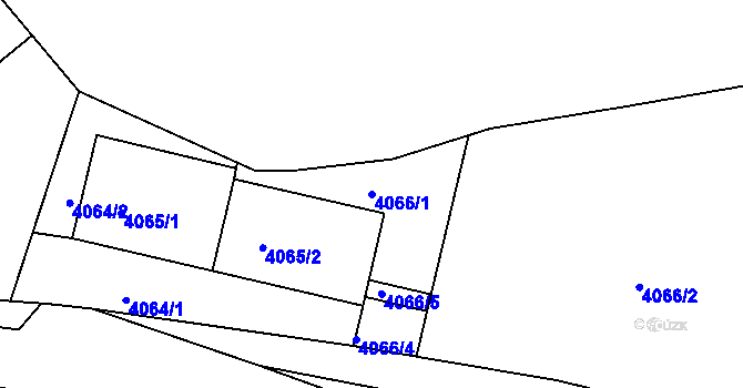 Parcela st. 4066/1 v KÚ Smržovka, Katastrální mapa