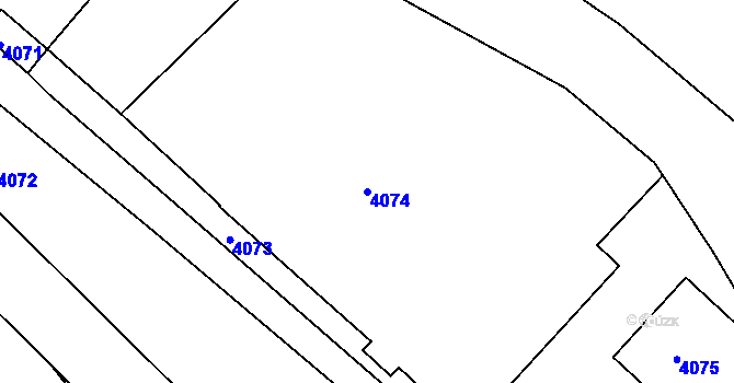 Parcela st. 4074 v KÚ Smržovka, Katastrální mapa