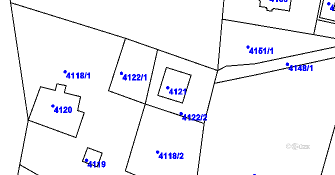 Parcela st. 4121 v KÚ Smržovka, Katastrální mapa