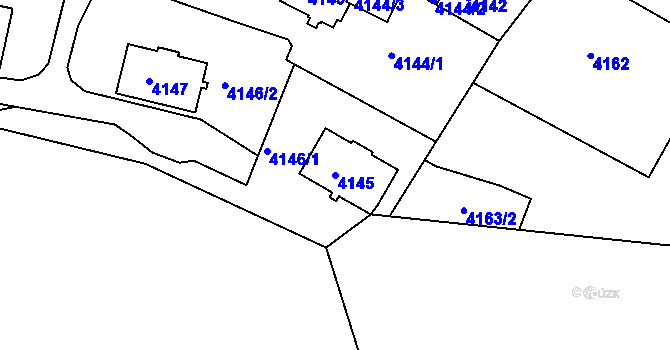 Parcela st. 4145 v KÚ Smržovka, Katastrální mapa