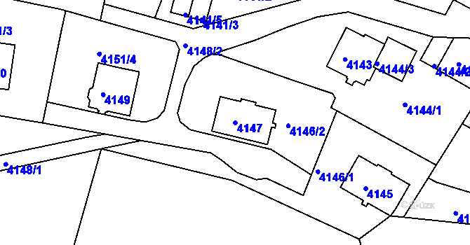 Parcela st. 4147 v KÚ Smržovka, Katastrální mapa