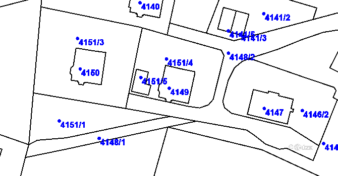 Parcela st. 4149 v KÚ Smržovka, Katastrální mapa