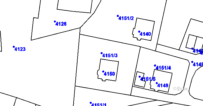 Parcela st. 4151/3 v KÚ Smržovka, Katastrální mapa