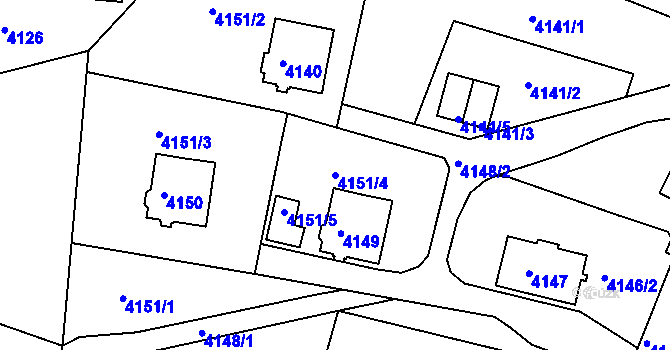 Parcela st. 4151/4 v KÚ Smržovka, Katastrální mapa