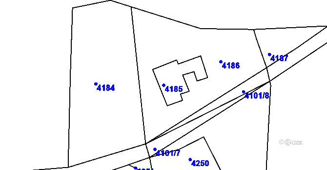 Parcela st. 4185 v KÚ Smržovka, Katastrální mapa