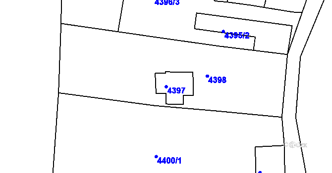 Parcela st. 4397 v KÚ Smržovka, Katastrální mapa