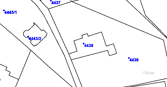Parcela st. 4438 v KÚ Smržovka, Katastrální mapa