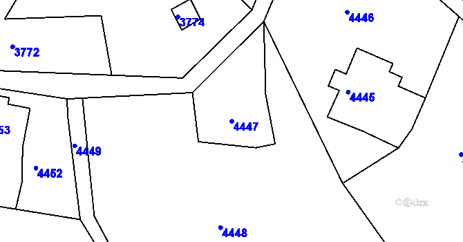 Parcela st. 4447 v KÚ Smržovka, Katastrální mapa