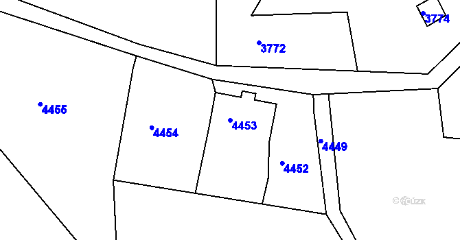 Parcela st. 4453 v KÚ Smržovka, Katastrální mapa