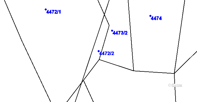 Parcela st. 4472/2 v KÚ Smržovka, Katastrální mapa
