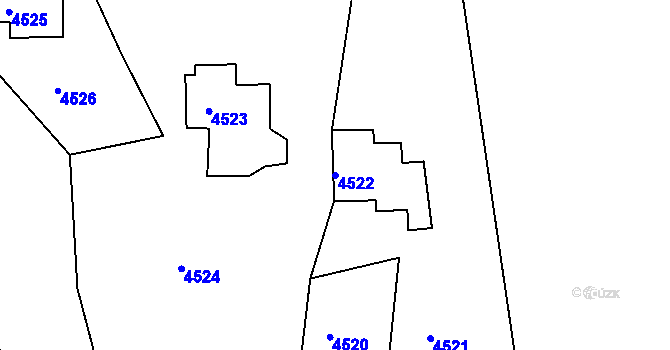 Parcela st. 4522 v KÚ Smržovka, Katastrální mapa