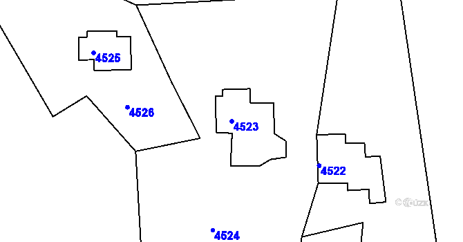 Parcela st. 4523 v KÚ Smržovka, Katastrální mapa