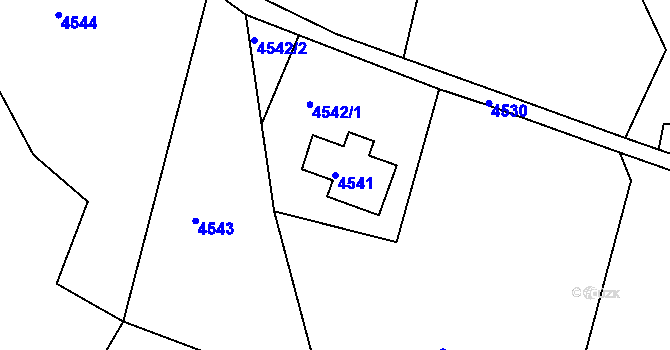 Parcela st. 4541 v KÚ Smržovka, Katastrální mapa