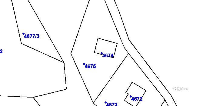 Parcela st. 4674 v KÚ Smržovka, Katastrální mapa