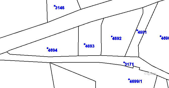 Parcela st. 4693 v KÚ Smržovka, Katastrální mapa