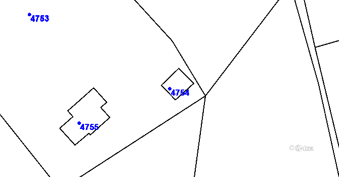 Parcela st. 4754 v KÚ Smržovka, Katastrální mapa