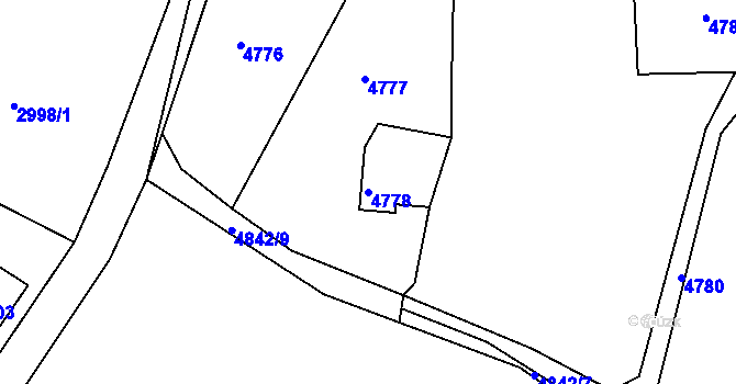 Parcela st. 4778 v KÚ Smržovka, Katastrální mapa