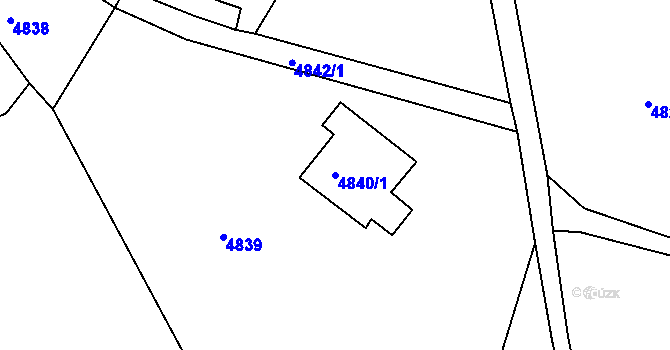 Parcela st. 4840/1 v KÚ Smržovka, Katastrální mapa