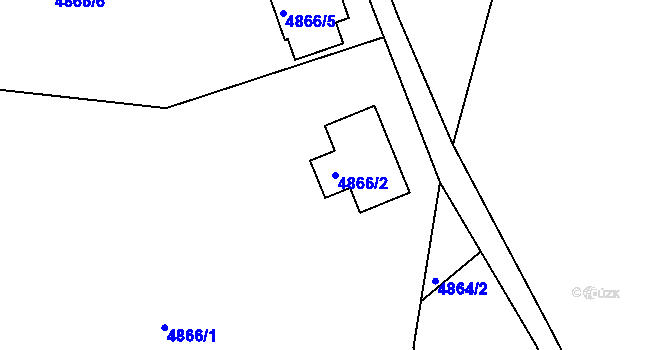 Parcela st. 4866/2 v KÚ Smržovka, Katastrální mapa