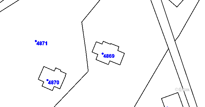 Parcela st. 4869 v KÚ Smržovka, Katastrální mapa