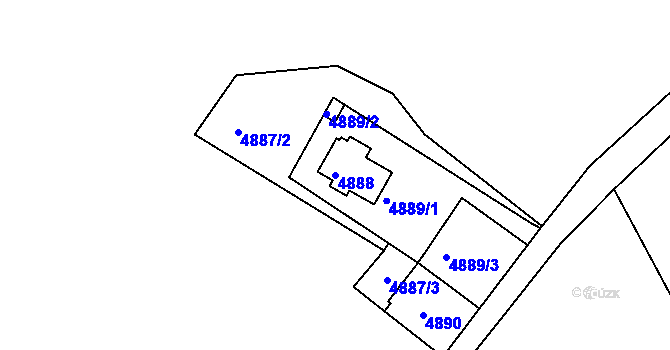 Parcela st. 4888 v KÚ Smržovka, Katastrální mapa