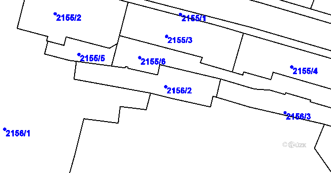 Parcela st. 2156/2 v KÚ Smržovka, Katastrální mapa