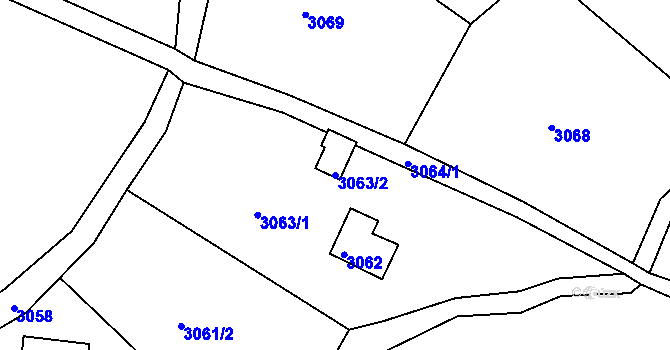 Parcela st. 3063/2 v KÚ Smržovka, Katastrální mapa