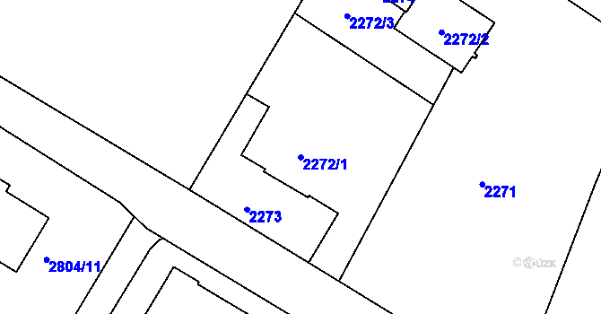 Parcela st. 2272/1 v KÚ Smržovka, Katastrální mapa