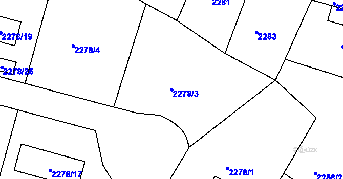 Parcela st. 2278/3 v KÚ Smržovka, Katastrální mapa