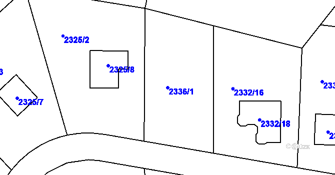 Parcela st. 2336/1 v KÚ Smržovka, Katastrální mapa