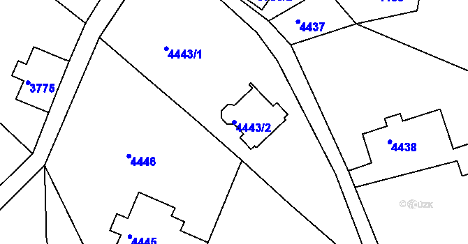 Parcela st. 4443/2 v KÚ Smržovka, Katastrální mapa