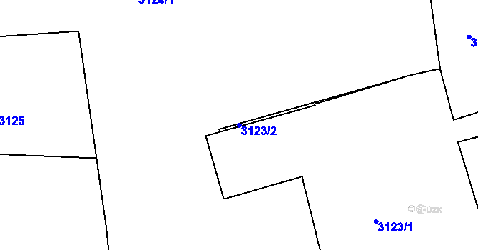 Parcela st. 3123/2 v KÚ Smržovka, Katastrální mapa