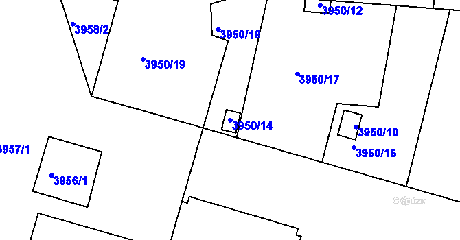 Parcela st. 3950/14 v KÚ Smržovka, Katastrální mapa