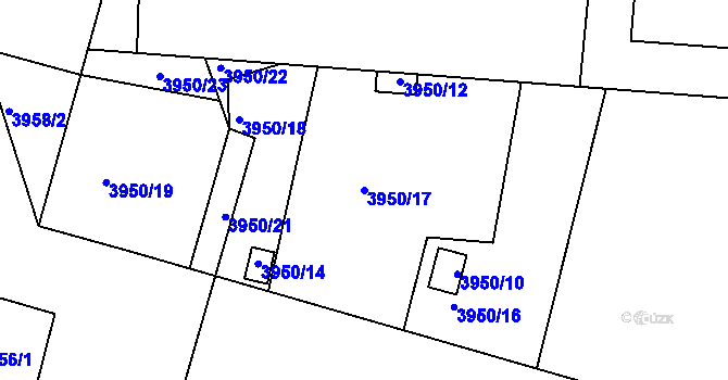 Parcela st. 3950/17 v KÚ Smržovka, Katastrální mapa