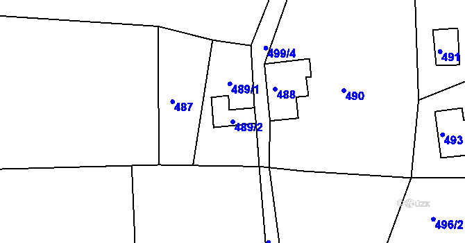 Parcela st. 489/2 v KÚ Smržovka, Katastrální mapa
