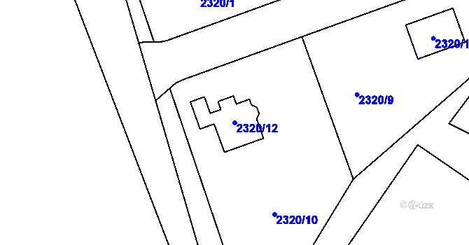 Parcela st. 2320/12 v KÚ Smržovka, Katastrální mapa