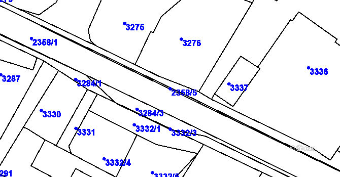 Parcela st. 2358/5 v KÚ Smržovka, Katastrální mapa